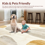 Elegant Beige Animal Print Area with Abstract Deer Motif and Texture(Beige)