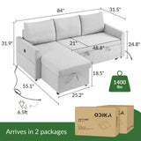 ODIKA Sleeper Sofa Additional Chaise – Chaise for Upgrading Your Existing L - ODIKA