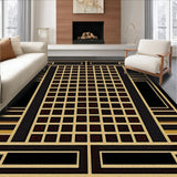Modern Geometric Runner(Black)
