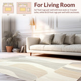 Milano Collection Premium Area With Trendy Geometric Wave Design(Beige)