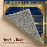 Stylish Geometric Gold Fusion(Blue)