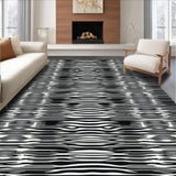 Monochrome Striped Chic Statement(Black)