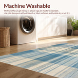 Modern Plaid Area with Irregular Grid Lines and Muted Blue Beige Tones(Beige)