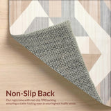 Area Contemporary Geometric Beige Patterned(Beige)