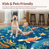 Playful Sea Animal with Alphabet and Number Learning Elements(Blue)