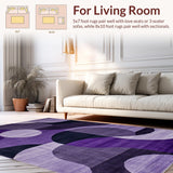 Modern Abstract Plush Surface Finish(Purple)
