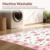 Radiant Light Pink Floral Artistry(White)