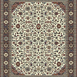 Area with Timeless Oriental Design and Rich Textures(Ivory)
