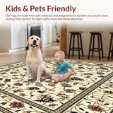 Abstract Floral Runner Beige/Dark Brown(Beige)