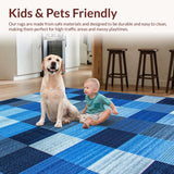 Modern Vibrant Geometric Motif(Blue)