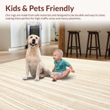 Whispering Wheat Neutral Beige Refined Solid Color Floor Accent(Beige)