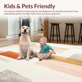 Modern Door Mat Beige Abstract Brushstroke Art Design(Beige)