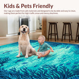 Modern Sea Life Patterned Accent(Blue)