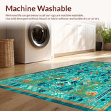 Artful Non Slip Round Surface(Blue)