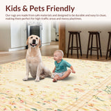 Touch Beige Floral Entrance Throw Non Slip(Beige)