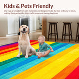 Abstract Rainbow Tiled Design(Red)