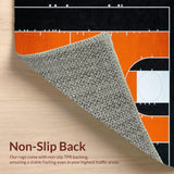 Vibrant Sporty Circular Floor Accent(Orange)