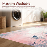 Painted Petals Pink Gradient Abstract Floral(Pink)