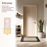 Charming Primitive Half Circle Design(Beige)