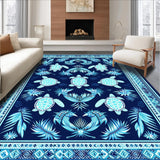 Tropical Turtle Geometric Delight(Blue)
