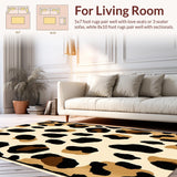Modern Beige Leopard Print Plush(Brown)