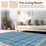 Minimalist Light Blue Tiled Design(Blue)