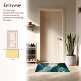 Contemporary Teal and Gold Motif(Green)