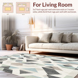 Geometric Boho Cream and Grey(Beige)