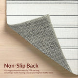 Modern Welcome Stripe Minimalist Layered Entry Accent Mat Decor(Beige)