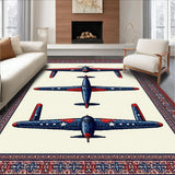 Contemporary Vintage Airplane Art(Red)