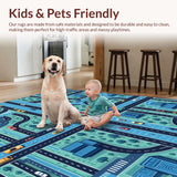 Educational Race Track Play Mat for Toddlers(Blue)