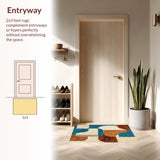Modern Geometric Cream Area for Contemporary Homes(Beige)