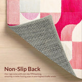 Abstract Geometric Multicolor Faded(Pink)