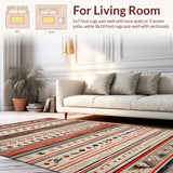 Chic Multicolor Ethnic Motif(Red)