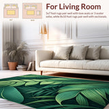 Tropical Leaf Velvet Elegance(Green)