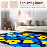 Modern Chrysanthemum Farmhouse Dining Room Non Slip(Yellow)