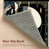 Elegant Velvet Yin Yang Motif(Black)