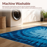 Cozy Dark Blue Abstract Motif(Blue)