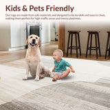 Boho Accent Floor Cover Oriental Indoor Distressed(Beige)