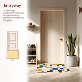 Stylish Space Design Non Slip Classroom Area Mat(Beige)