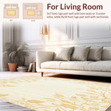 Neutral Area Beige Floral Vintage Throw(Beige)