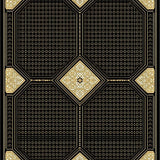 Elegant Black Floral Tile Arrangement(Black)