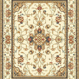 Beige Area Antique Inspired Floral Medallion Center(Beige)