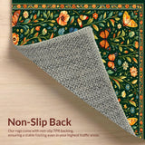 Lush Green Vintage Floral Vibe(Green)