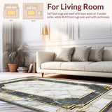 Geometric Gold Accented Visual Harmony(White)