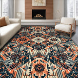 Modern Beige Area with Charcoal and Copper Accents(Orange)