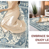 Artful Periwinkle Abstract(Beige)