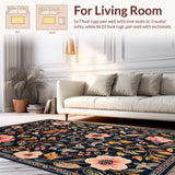 Vibrant Botanical Artistry Accent(Black)