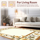 Handcrafted Scallop Trimmed Jute with Floral Inspired Weave and Earthy Shade(Beige)