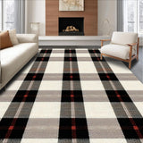 Checkered Minimalist Home Office Easy Clean(Beige)